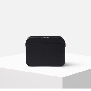 Valextra Grained Leather Cross Body Chain Bag